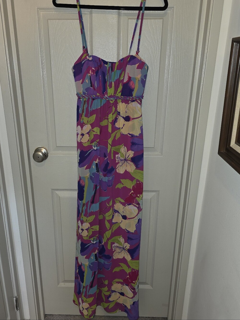 Coast Floral Print Sleeveless Flowy Maxi Dress in Purple and Pink